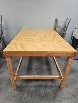 Work Table And Bar Stools