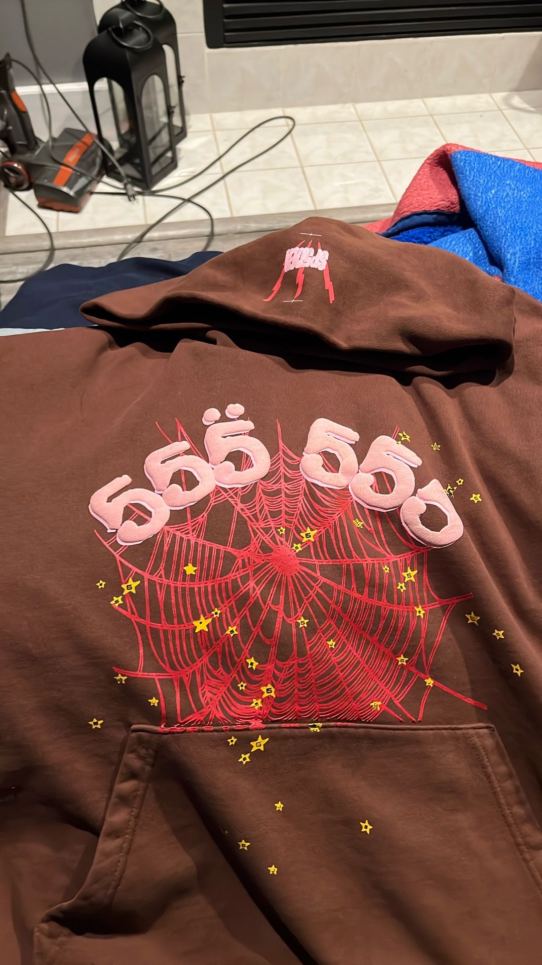 Brown Spi5der Hoodie Large