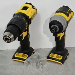 Dewalt 20-Volt Brushless Hammer Drill AND Impact Driver Brand New Tool Only 