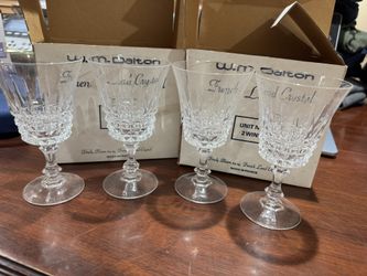 A Set Of 4 W.M.Dalton Crystal Glasses