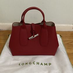 LongChamp Medium Roseau Leather Tote