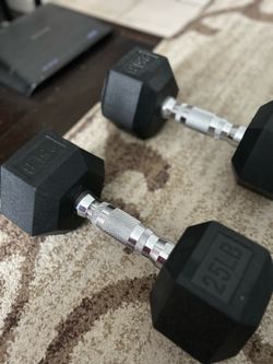 2/ 25lbs dumbbells for sale