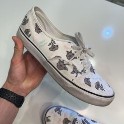 Vans Authentic White Size 11 With Roses