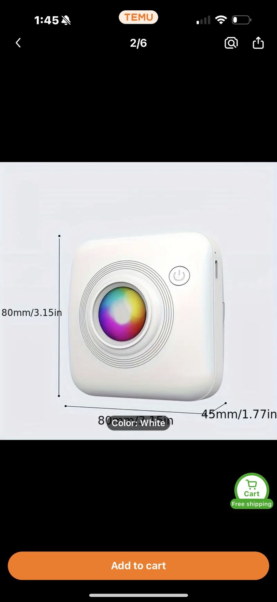 Pocket Mini Printer Portable Thermal Label Maker with Rechargeable 1200mAh Lithium Polymer Battery, USB Charging, Wireless Connection - Compact Mobile