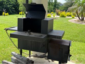 Heavy duty offset smoker grilling