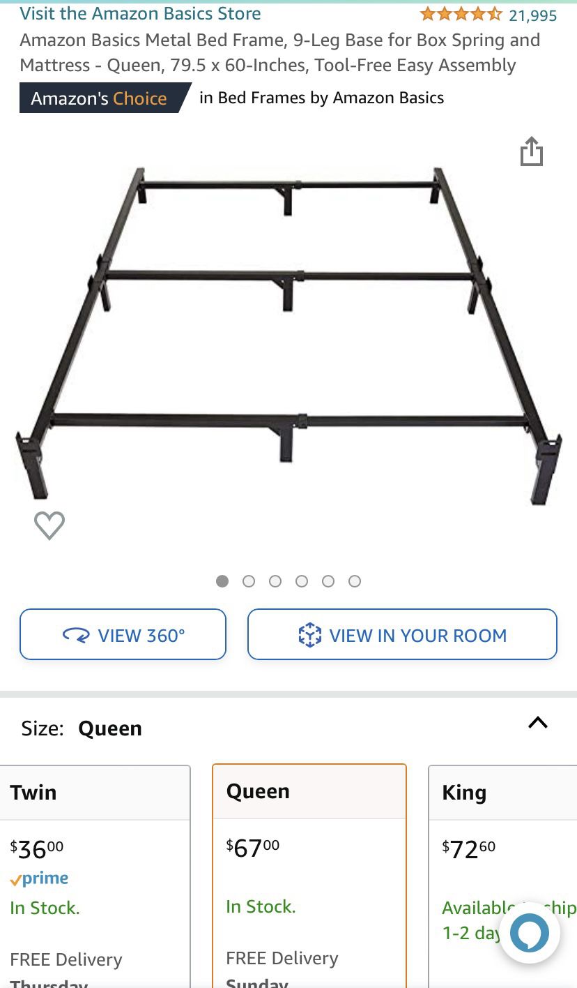 Amazon Basics Metal Bed Frame (Queen) 