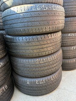 265-60-18 Set of 4 Good Used Tires Durango Tacoma Colorado Dakota