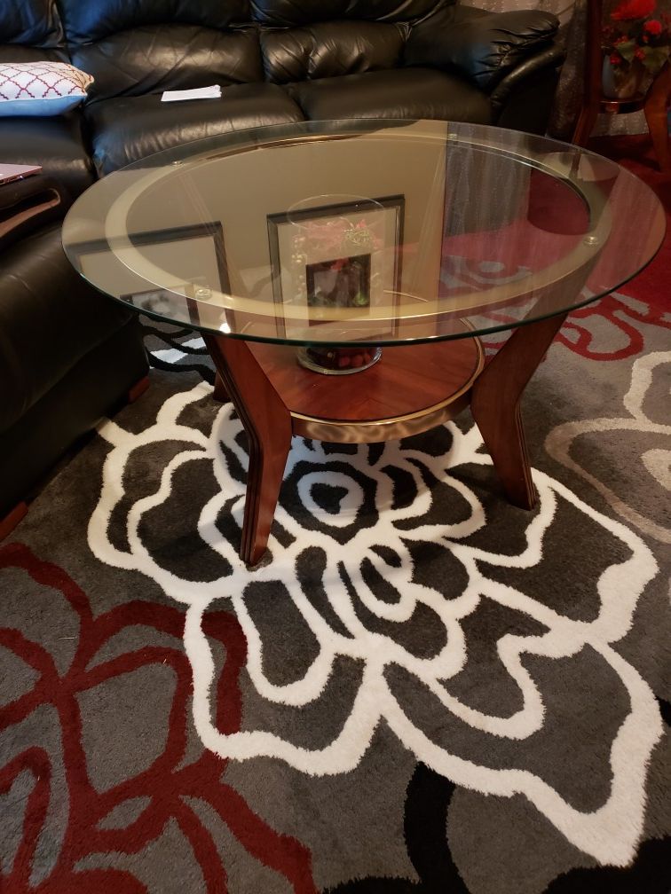 Glass coffee and end tables