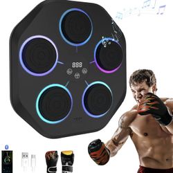 Music boxing machine, Wall mounted intelligent Bluetooth music boxing trainer with boxing gloves