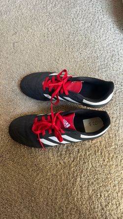 Boys Adidas Soccer Cleats – Size 5, Black/White/Red