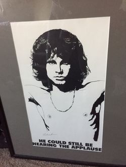 Framed Jim Morrison poster