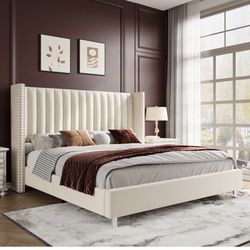 Channel Tufted Queen Bed Frame 