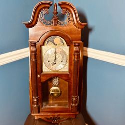 Sligh Carved Oak Wall Clock 