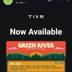 2 TIX - 3 DAY PASS  to the Green River Music Festival