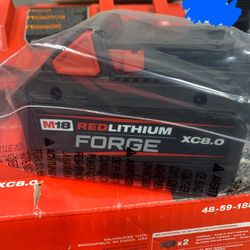 Milwaukee Forge 8.0 M18 Battery with Rapid Charger 