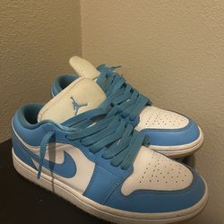 AJ 1 low white-dark powder blue