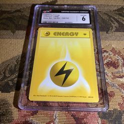 1999 Pokémon Base Set 1st Edition - Lightning Energy 100/102 - Graded CGC 6