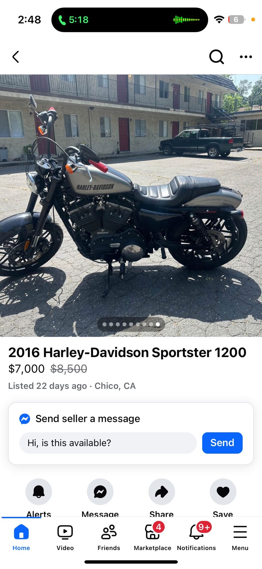 2016 Harley- Davidson Sportser 1200