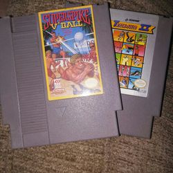  Super Spike Vball And Track And Field 2. For Nes.