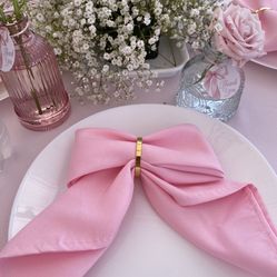 80 Pink Cloth Napkins 