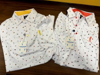 U Suck at Golf Ham & Eggs Polo Set – Men’s Large