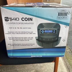 NEW  Nadex S540 Coin Counter Sorter Wrapper
