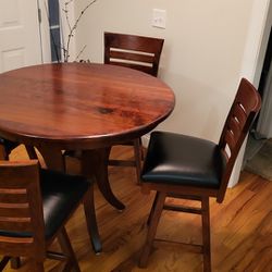 Amish Made Cherry Dining Table And Chairs