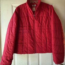 Athletic Works Red Zipper Puffer Jacket