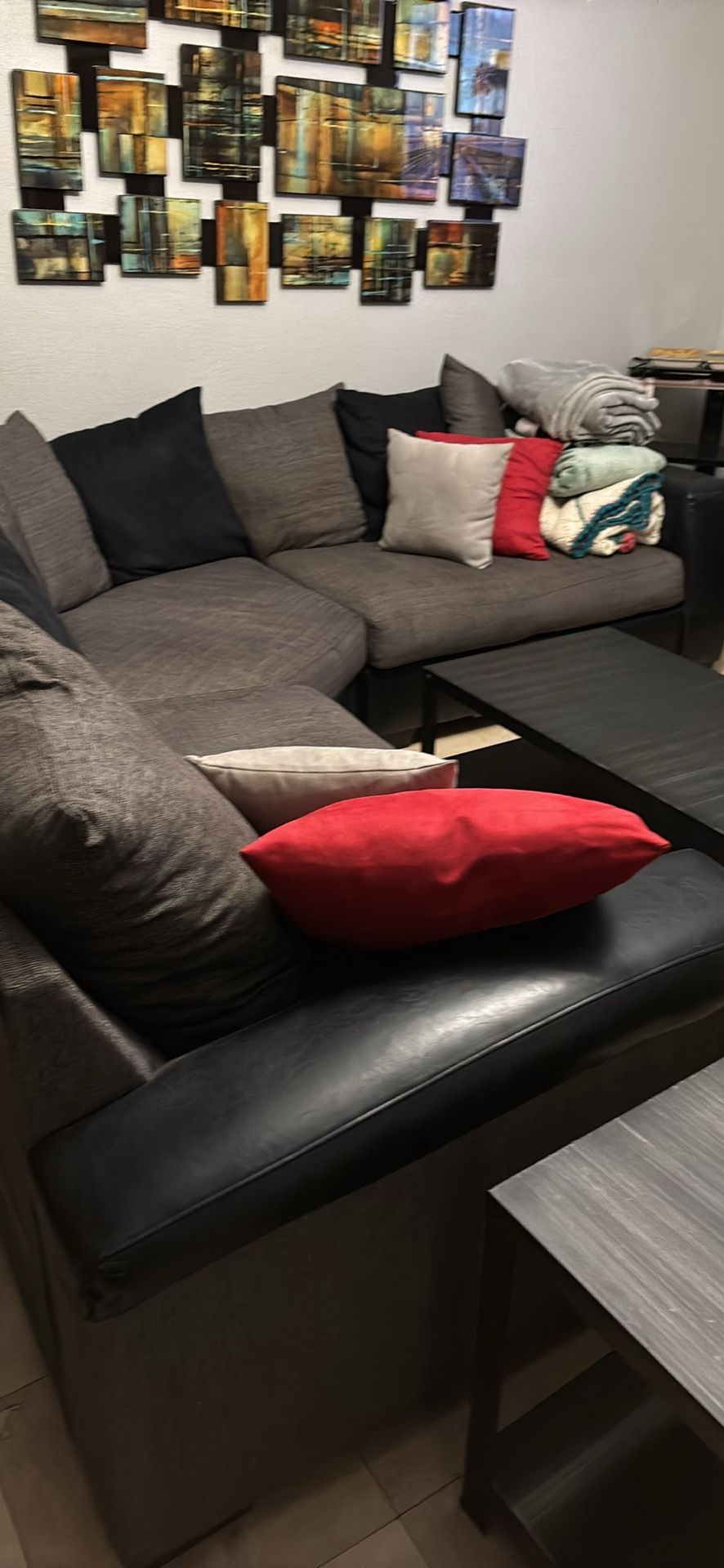 Couch/Sectional With Coffee table and End Table