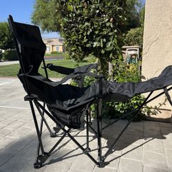 Reclining Camping Chair 4 Position with Foot Rest Comfortable for Adults 265Ibs Folding Lounger Mesh Beach Chair with Cooler Bag and Cup Holder for Ou