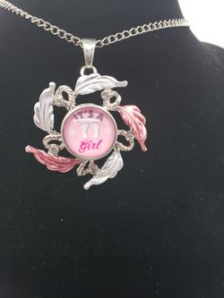 Gender reveal necklaces/ girl or boy