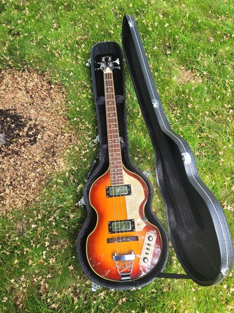 Jay Turser Violin Bass + Hard Case