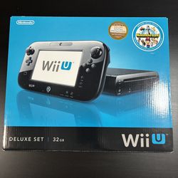 Black Nintendo Wii U System Console Deluxe Set 32GB w/ Box