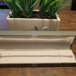 Tennis Bracelet Silver 8 Inch - Cesca Vanna