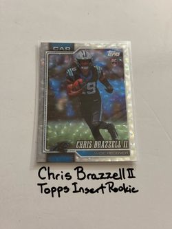 Chris Brazzell II Carolina Panthers WR Topps Short Print Insert Rookie Card.
