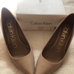 Calvin Klein Nude Heels Pumps Women Size 8