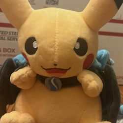 Pikachu Charizard poncho plush