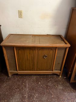 vintage mid-century modern stereo console