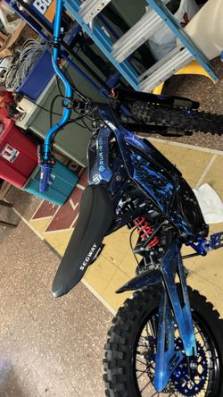 Segway X260 Dirt ebike Custom Blue geometric Vinyl