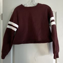 Forever 21 Burgundy Maroon cropped sweatshirt