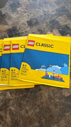 Lego classic blue plate total of 5 sealed pieces.