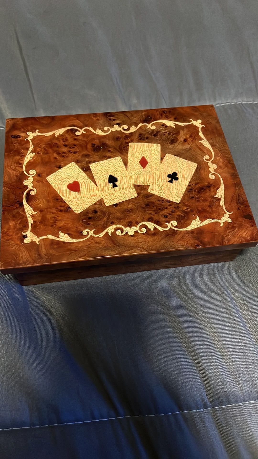 Rare Poker Card Holder Box From Italy 