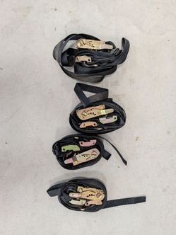 1 Set of 4 ATV Wheel Bonnet Tie Down Straps