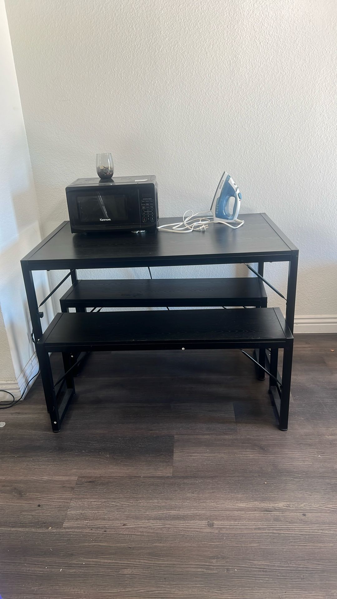 Kitchen Table Microwave And Iron
