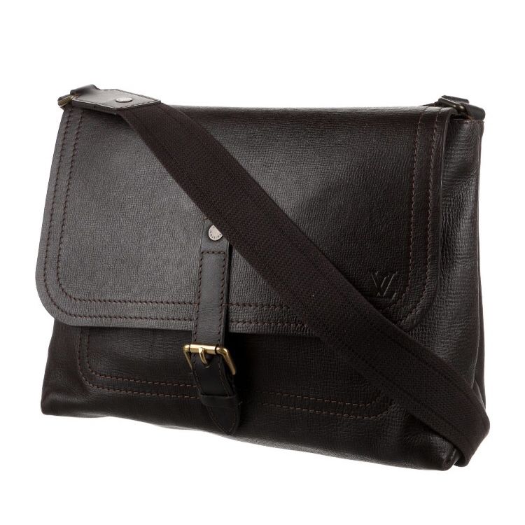 Louis Vuitton Coffee Utah Leather Yuma Small Messenger Bag