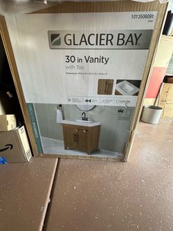 Glacier Bay 30 in Vanity with Top – Oak