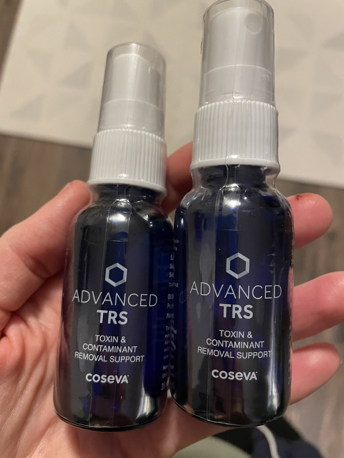 Two Sealed Unopened Bottles of Coseva Advanced TRS