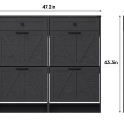 🥨Shoe Storage Cabinet with 4 Flip Drawers & 2 Drawers,Shoe Cabinet Storage with Legs for Entryway,Freestanding Shoes Organizer Cabinet