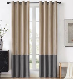Champagne grey velvet curtains
