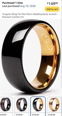 Tungsten Men's Wedding Band Ring